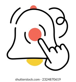 Hand drawn icon of notification alert 