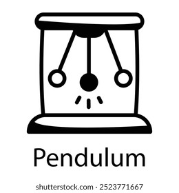 Un icono de péndulo dibujado a mano