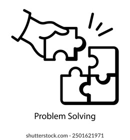 A hand drawn icon of problem solving 