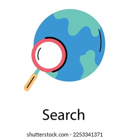 Hand drawn icon of search 