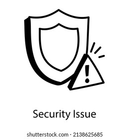 Hand drawn icon of security issue is visually perfect and easy to download 

