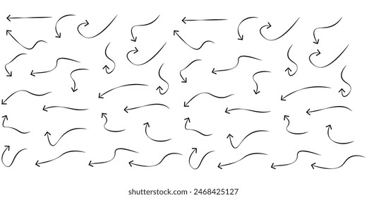 Hand drawn icon set. Arrow icon