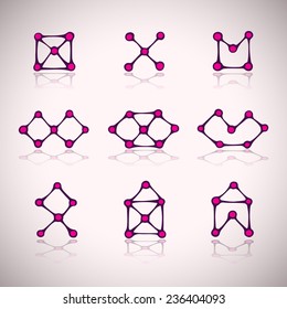 Hand drawn icon set, vector eps10 illustration