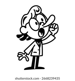 Um ícone desenhado à mão de um personagem gritando 

