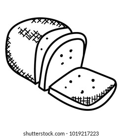 
Hand drawn icon of sliced bread
