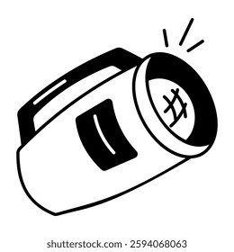 A hand drawn icon of a speaker 
