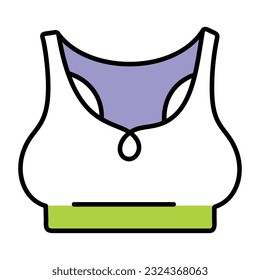 Hand drawn icon of sports bra 