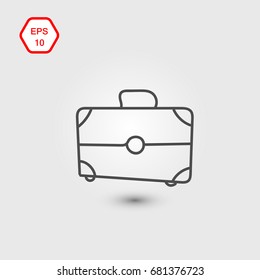 hand drawn icon suitcase