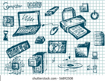 hand drawn icons