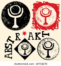 hand drawn icons, abstract doodle symbol