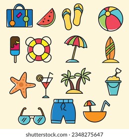 iconos y elementos dibujados a mano para necesidades de niños artículos imprimibles