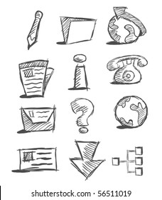 Hand Drawn Icons Set