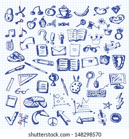 Hand drawn icons set - eps10