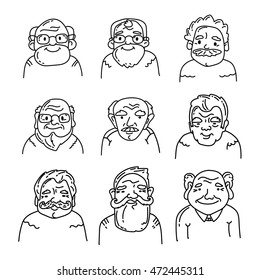 Drawing Grandpa Images Stock Photos Vectors Shutterstock The speaker changes his drawing to meet the teachers expectation. https www shutterstock com image vector hand drawn icons set faces grandfather 472445311