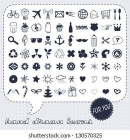 Hand drawn icons set for You