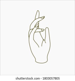 hand drawn hand icons in simple minimalistic line art style. logo elements illustrations for graphic design, logos and branding, social media icons. hand poses, pointing, holding, reaching, grasping.