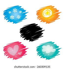 hand drawn icons, vector illustration