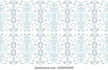 Hand drawn Ikat geometric folk ornaments.vector pattern Ancient arabesque art, tribal ethnic texture, Spanish patterns on rugs, Aztec style, Indian gypsy rugs, Mexican embroidery.
