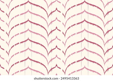 Hand drawn ikat oriental ethnic seamless pattern traditional on background. Design for ikat pattern  carpet, wallpaper, clothing, wrapping, batik, ikat fabric, illustration embroidery style.