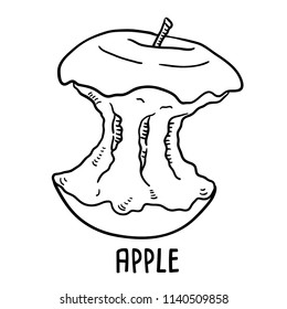 Hand drawn illustration of apple.