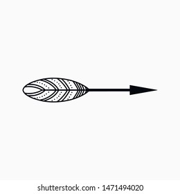 Hand drawn illustration of arrow. Vector drawing