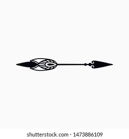 Hand drawn illustration of arrow. Vector drawing