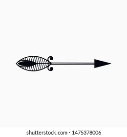 Hand drawn illustration of arrow. Vector drawing