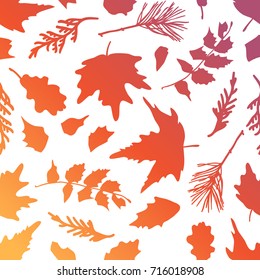 Hand drawn illustration autumn object. Creative ink art work. Actual vector drawing leaf and twig