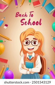 Ilustración dibujada a mano de vuelta a la temporada escolar