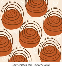 Fondo de la ilustración dibujada a mano con formas de círculo Vector