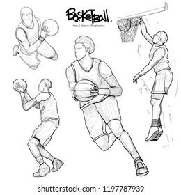 2,627 Basketball player sketch Images, Stock Photos & Vectors ...