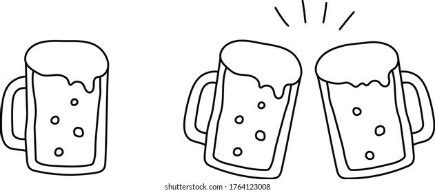 Hand drawn illustration of beer.