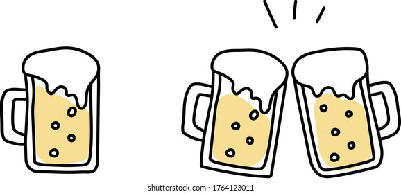 Hand drawn illustration of beer.