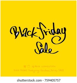 Hand drawn illustration / Black Friday sale - vector