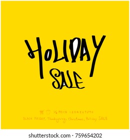 Hand drawn illustration / Black Friday sale - vector