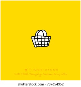 Hand drawn illustration / Black Friday sale - vector