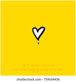 Hand drawn illustration / Black Friday sale - vector