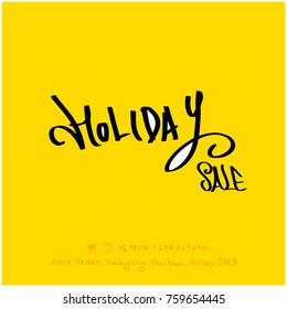Hand drawn illustration / Black Friday sale - vector