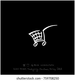 Hand drawn illustration / Black Friday sale - vector