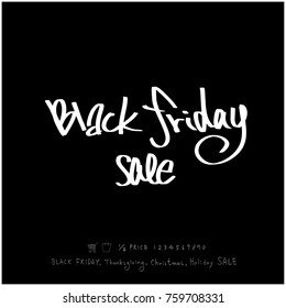 Hand drawn illustration / Black Friday sale - vector