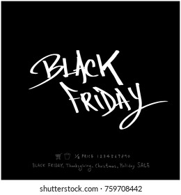Hand drawn illustration / Black Friday sale - vector
