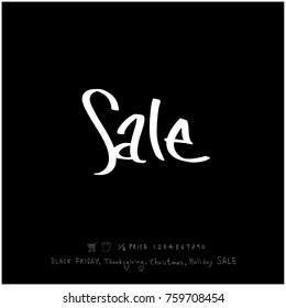 Hand drawn illustration / Black Friday sale - vector