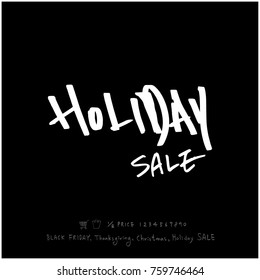 Hand drawn illustration / Black Friday sale - vector