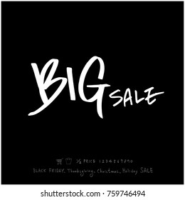 Hand drawn illustration / Black Friday sale - vector