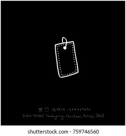 Hand drawn illustration / Black Friday sale - vector