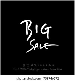 Hand drawn illustration / Black Friday sale - vector