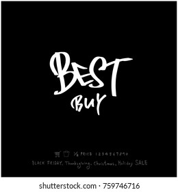 Hand drawn illustration / Black Friday sale - vector