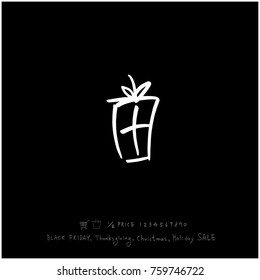 Hand drawn illustration / Black Friday sale - vector
