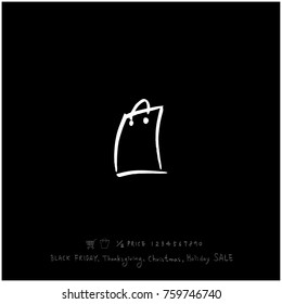 Hand drawn illustration / Black Friday sale - vector