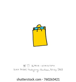 Hand drawn illustration / Black Friday sale - vector